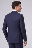 Dark Navy Peak Lapel 2 Piece One Button Men's Business Suits