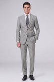 Dark Navy Peak Lapel 2 Piece One Button Men's Business Suits