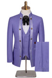 3 Piece Black Flower Single Breasted Jacquard Men's Prom Suits