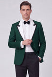 Red 2 Piece Peak Lapel One Button Men's Prom Suits