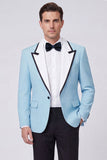 Red 2 Piece Peak Lapel One Button Men's Prom Suits