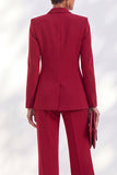 Vintage Acacia Fitted Notched Lapel Long Sleeves Women Suits