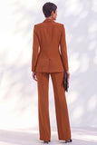Vintage Acacia Fitted Notched Lapel Long Sleeves Women Suits