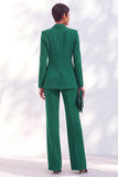 Vintage Acacia Fitted Notched Lapel Long Sleeves Women Suits