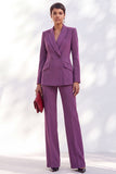 Vintage Acacia Fitted Notched Lapel Long Sleeves Women Suits