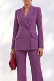 Vintage Acacia Fitted Notched Lapel Long Sleeves Women Suits