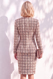 Black Fitted Long Sleeves Knee-Length Women Suits