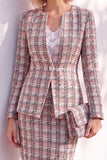 Black Fitted Long Sleeves Knee-Length Women Suits