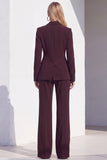 Berlin Blue Fitted Notched Lapel Long Sleeves Women Formal Suits