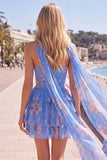 Yellow Strapless Tiered Floral A-Line Ruffle Short Homecoming Dress