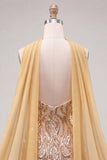 Gold Strapless Sequins Bodycon Short Cocktail Dress with Slit