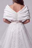 Mermaid White Sequins Off the Shoulder Long Pageant Dress with Train