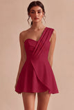 White One Shoulder A-Line Bridal Shower Dress