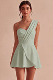 White One Shoulder A-Line Bridal Shower Dress