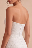 Sweetheart White Floral Bodycon Bridal Shower Dress