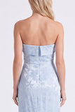 Sage Strapless Floral Mermaid Long Bridesmaid Dress