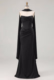 Mermaid Sage Strapless Corset Ruched Long Bridesmaid Dress with Lace Up Back