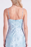 Mermaid Daffodil Floral Spaghetti Straps Keyhole Long Bridesmaid Dress