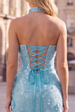 Gold Strapless Sequins Bodycon Short Cocktail Dress with Lace Up Back