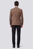 3 Piece Brown Peak Lapel One Button Men's Prom Suits