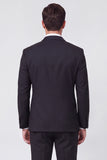 Black Shawl Lapel 2 Piece Double Breasted Men's Prom Suits with Beading