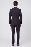 3 Piece Black Shawl Lapel One Button Men's Prom Suits with Beading