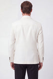 Notch Lapel White Single Breasted Men's Blazer Jacket