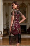 Great Gatsby Party Short Sleeves Sequin 1920s Flapper Dress