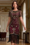 Great Gatsby Party Short Sleeves Sequin 1920s Flapper Dress
