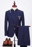Dark Navy 2 Piece Single Breasted Men's Prom Suits