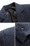 Navy Notch Lapel Single Breasted Men's Prom Blazer Jacket