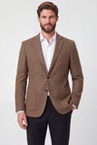 Notch Lapel Brown Single Breasted Men's Prom Blazer