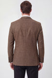 Notch Lapel Brown Single Breasted Men's Prom Blazer