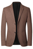 Notch Lapel Brown Single Breasted Men's Prom Blazer