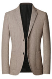 Notch Lapel Brown Single Breasted Men's Prom Blazer