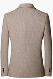 Notch Lapel Brown Single Breasted Men's Prom Blazer