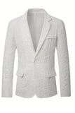 White Notch Lapel One Button Men's Prom Suits Jacket