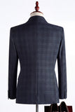 Navy 3 Piece Notch Lapel Single Breasted Men's Prom Suits