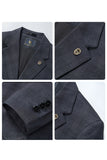 Navy 3 Piece Notch Lapel Single Breasted Men's Prom Suits