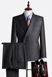 Apricot 2 Piece One Button Peak Lapel Men's Prom Suits
