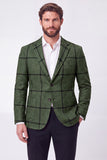 Brown Notch Lapel Single Breasted Men's Blazer Jacket