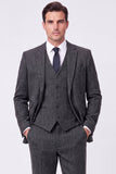 Brown Single Breasted 3 Piece Notch Lapel Men's Prom Suits