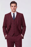 Brown Single Breasted 3 Piece Notch Lapel Men's Prom Suits