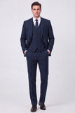Brown Single Breasted 3 Piece Notch Lapel Men's Prom Suits