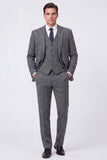 Brown Single Breasted 3 Piece Notch Lapel Men's Prom Suits