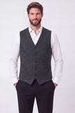 Brown Single Breasted Men's Suit Vest