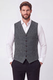 Brown Single Breasted Men's Suit Vest