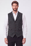 Army Green Single Breasted Notch Lapel Men's Suits Vest