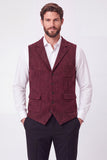 Army Green Single Breasted Notch Lapel Men's Suits Vest