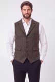 Army Green Single Breasted Notch Lapel Men's Suits Vest